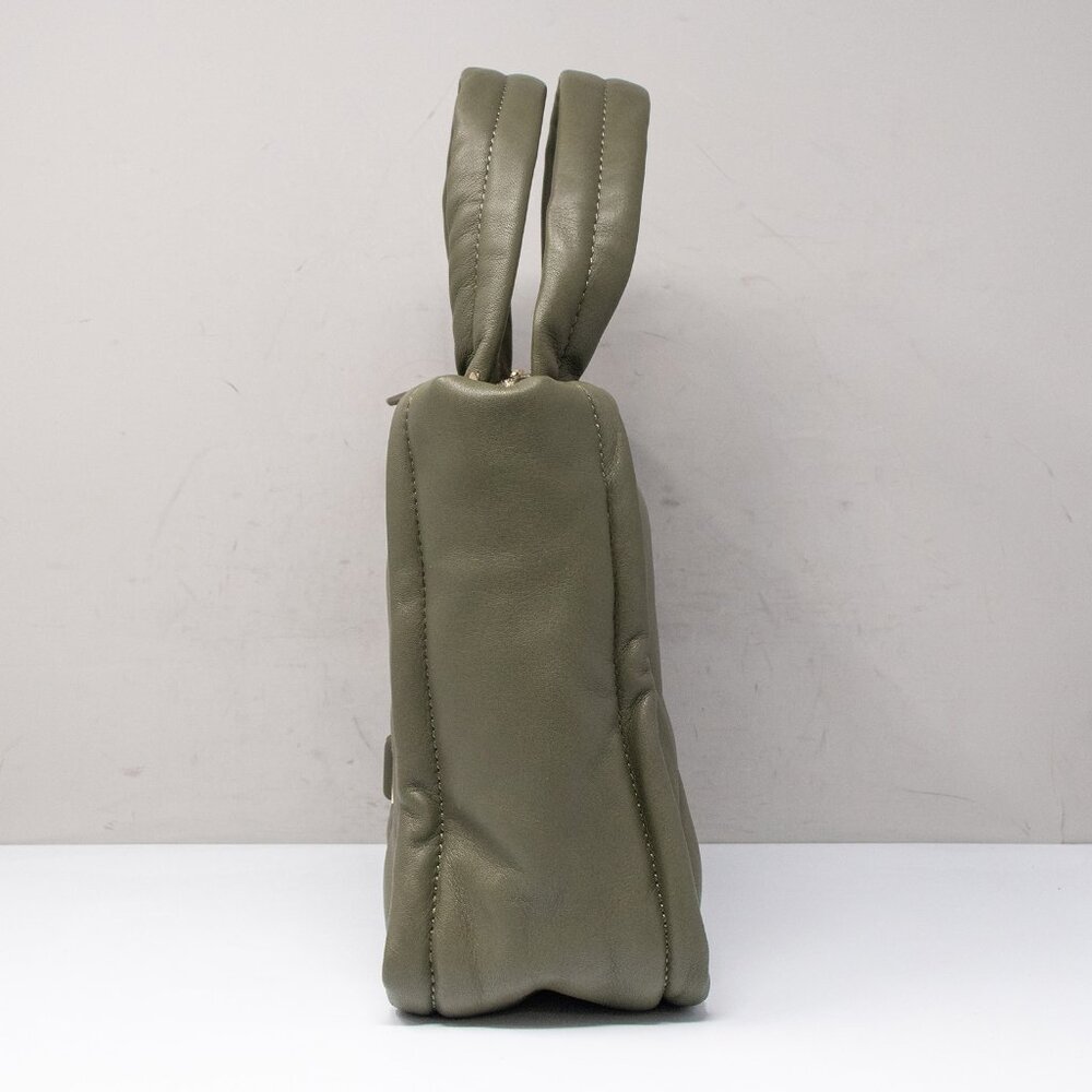 Cole Haan Grand Series Quilted Tote Bag Tea Leaf Green Leather - Picture 5 of 11